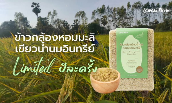 ข้าวกล้องเขียวน้ำนมอินทรีย์ Lemon Farm Organic PGS 