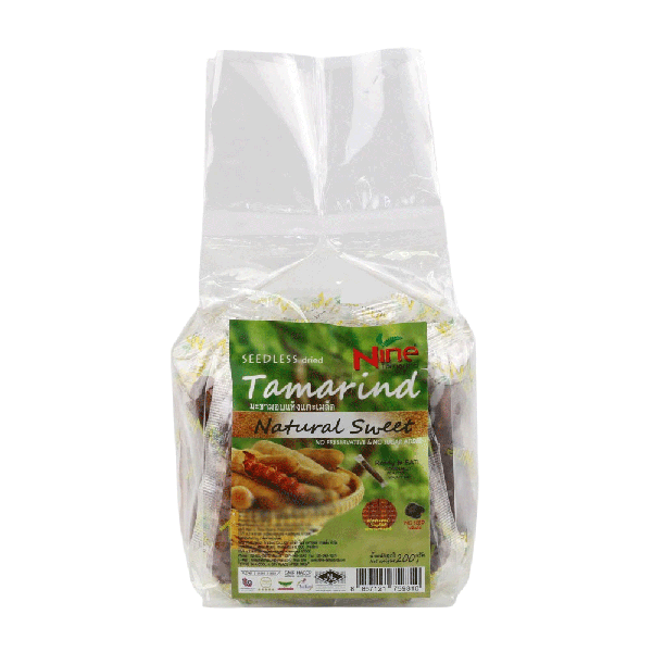 Seedless Dried Tamarind Natural 200 g Clear Pack