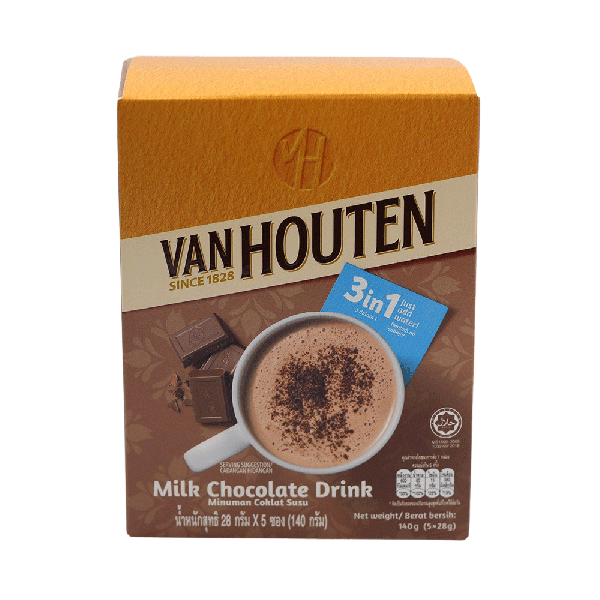 Van Houten Milk Chocolate Drink (28g x 5 sachets)