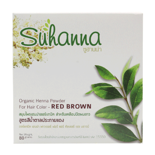 Organic Henna Powder for Hair Color Red Brown 80 g