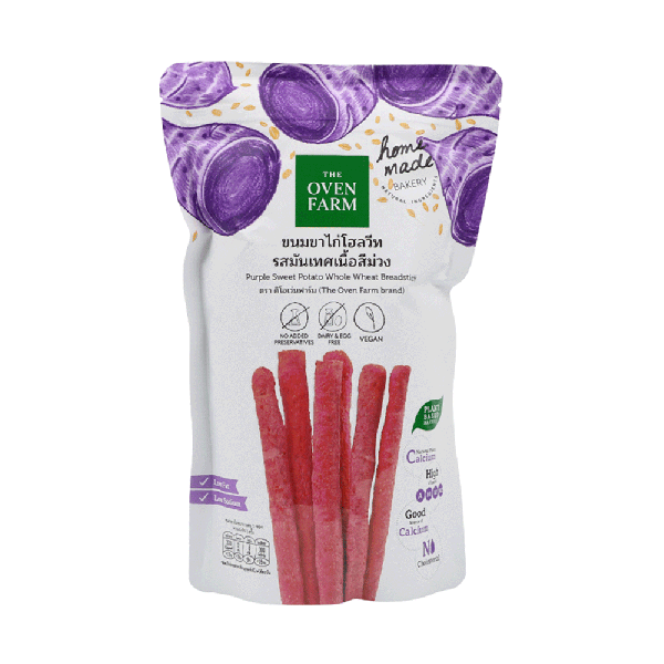 Purple Sweet Potato Whole Wheat Breadstick 80 g