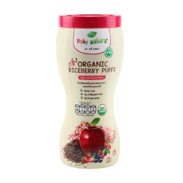 Organic Riceberry Puffs Apple with Berry Flavored 40 g