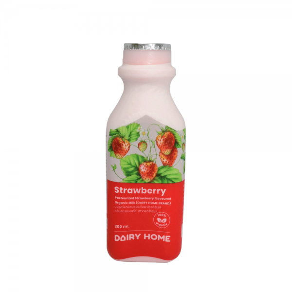 Pasteurized Strawberry Flavoured Organic Milk 200 CC