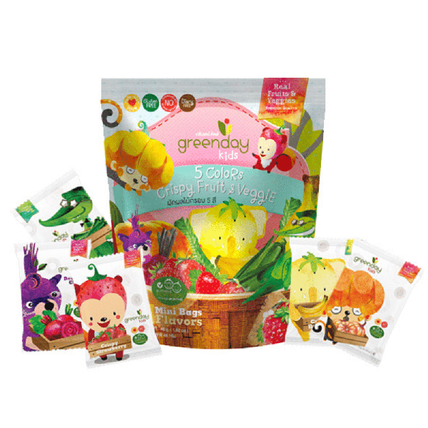 5 Colors Crispy Fruit and Veggie 5 Bags