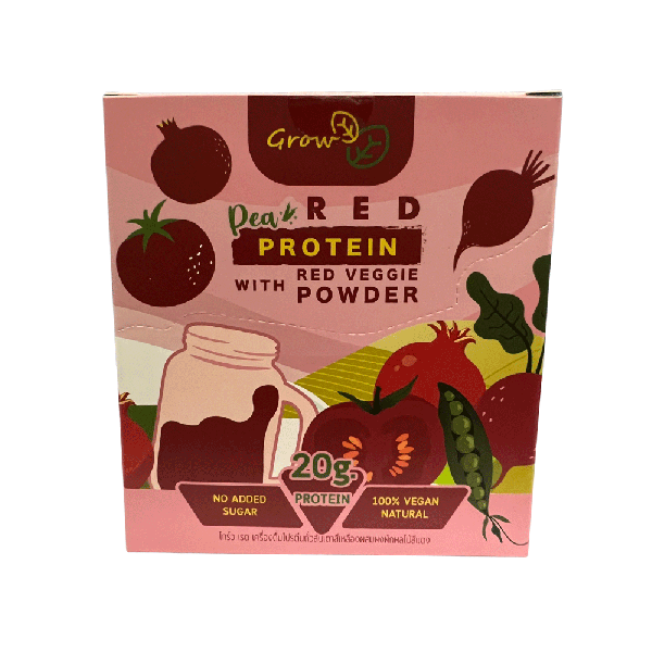 Grow Red Pea Protein Red Veggie With Powder 28 g x10 sachets