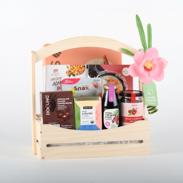 Healthy Gift Pine Wood M Basket A12