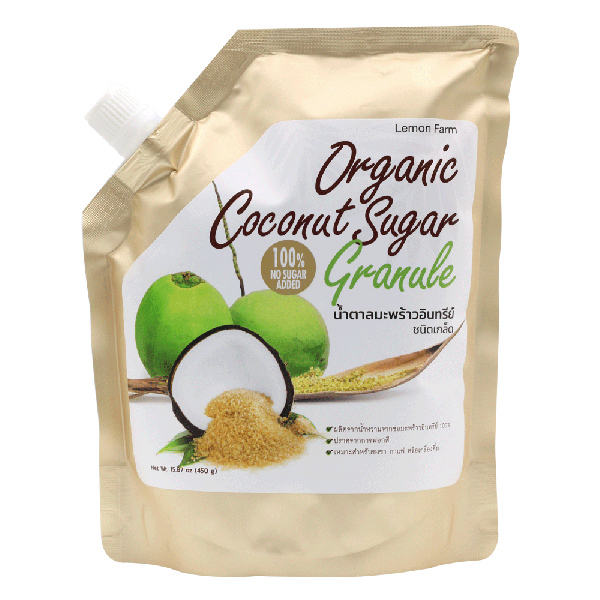 น้ำตาลมะพร้าว Organic ชนิดเกล็ด 450 g