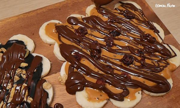 🥜🍌🍫Peanut and Sesame butter Banana bar